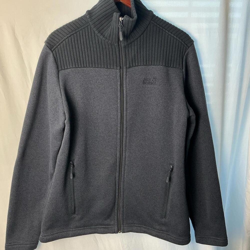 Jack Wolfskin Men’s Nanuk 1/4 Zip Fleece Jacket Soft Dark Navy Size US L